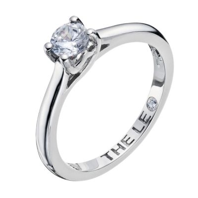 Leo 18ct white gold 0.40pt diamond solitaire ring - Product number 9328025