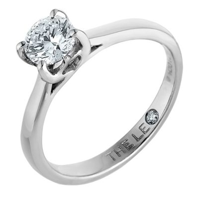 Leo 18ct white gold diamond solitaire ring - Product number 9328297