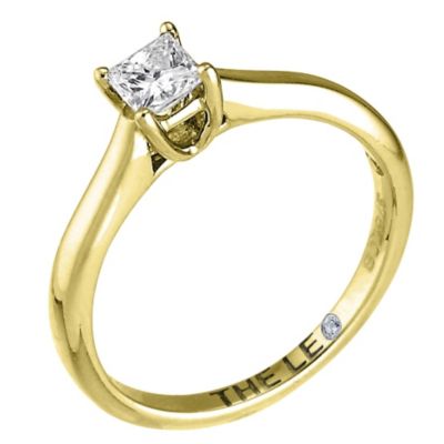Leo 18ct yellow gold 1/4 carat princess cut diamond ring - Product number 9328815
