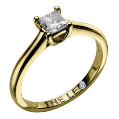 Leo 18ct yellow gold 1/2 carat princess cut diamond ring - Product number 9329080
