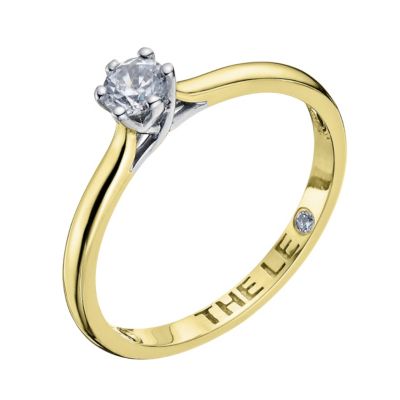 Leo 18ct yellow gold 1/4 carat diamond solitaire ring - Product number 9329358
