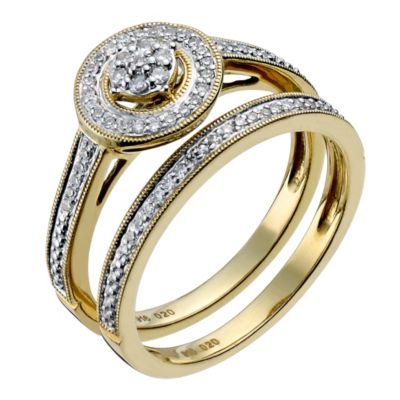 Sattva 22ct yellow gold diamond bridal set - Product number 9332014