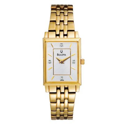 Bulova Ladies' Gold Plated Diamond Bracelet Watch - Product number 9332944