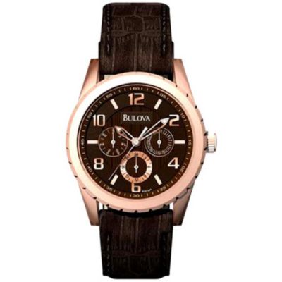 Bulova Men's Brown Strap Watch