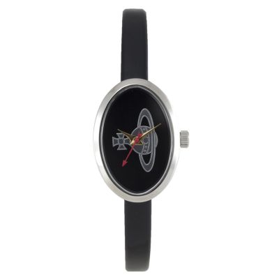 Vivienne Westwood ladies' black oval dial & strap watch - Product number 9335900