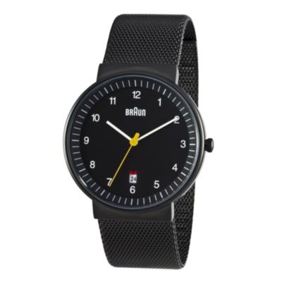 Braun men's black ion plated mesh bracelet watch - Product number 9338993