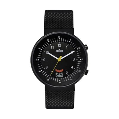 Braun men's black ion plated mesh bracelet watch - Product number 9339035