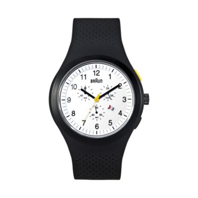 Braun Men's black rubber chronograph watch - Product number 9339140
