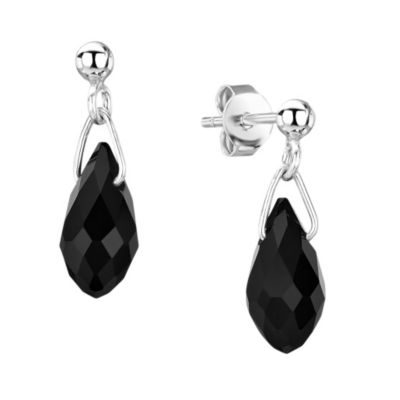 OSO Silver Black Crystal Drop Earrings - Product number 9340122