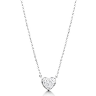 OSO Silver White Heart Pendant - Product number 9340254