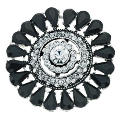 Crystal & Jet Deco Brooch - Product number 9341323