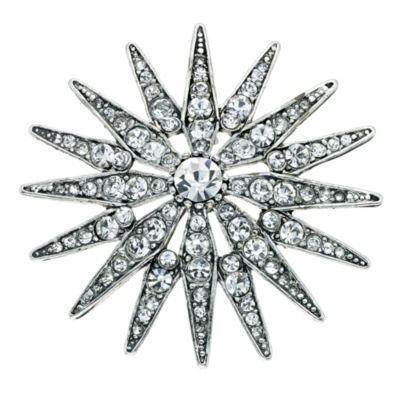 Crystal Starburst Brooch
