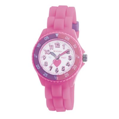 Tikkers Teach Pink Silicone Strap Watch - Product number 9343911