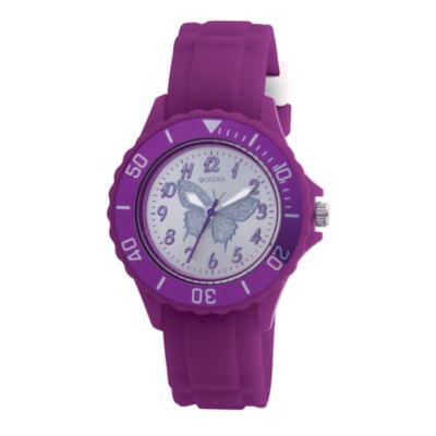 Tikkers Teach Purple Butterfly Silicone Watch - Product number 9344047