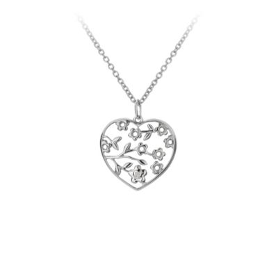 Hot Diamonds Silver & Diamond Heart & Flower Pendant - Product number 9345337