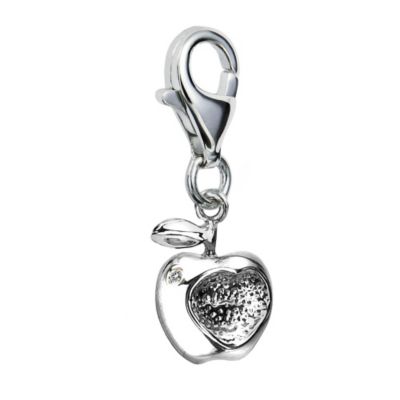 Hot Diamonds Silver & Diamond Apple Charm