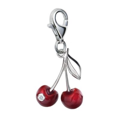 Hot Diamonds Silver & Diamond Cherry Charm