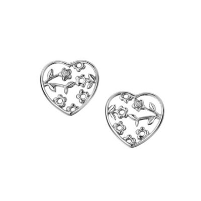 Hot Diamonds Heart Diamond & Flower Studs