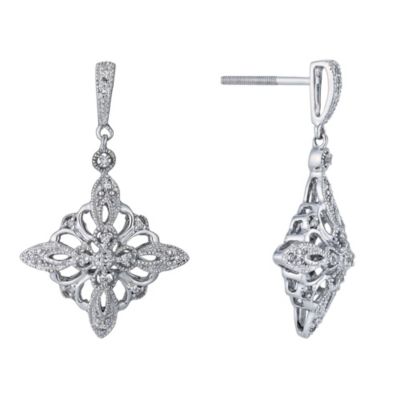 Sattva 18ct White Gold Diamond Drop Earrings - Product number 9361006