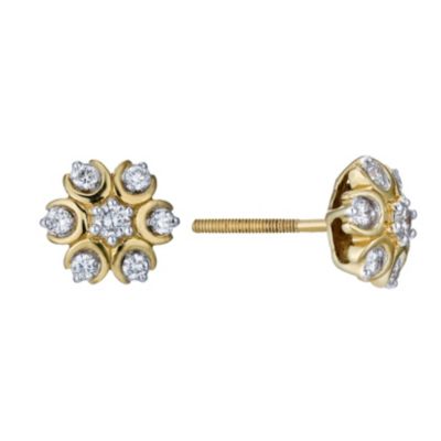 Sattva 22ct Yellow Gold 1/3 Carat Diamond Stud Earrings - Product number 9361065