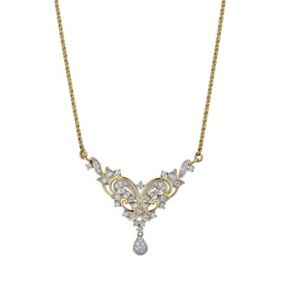 Sattva 18ct Yellow Gold 0.60 Point Diamond Necklace - Product number 9361154