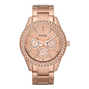 Fossil Ladies' Rose Gold-Plated Bracelet WatchFossil Ladies' Rose Gold-Plated Bracelet Watch