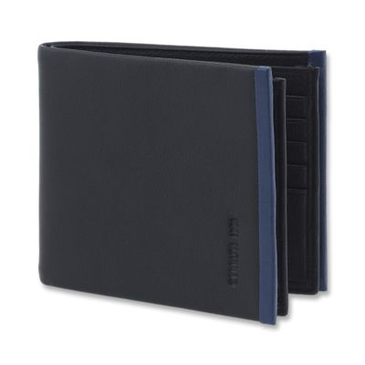 Cerruti men's black & blue leather wallet - Product number 9374302