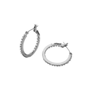 Guess Silver & Crystal Hoop Earrings - Product number 9383743