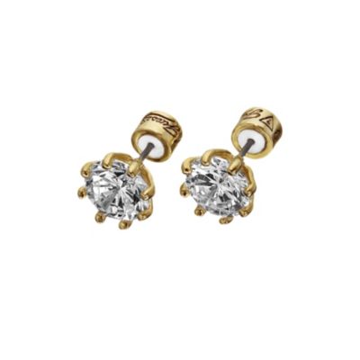 Guess Gold Plated Cubic Zirconia Stud Earrings - Product number 9383751