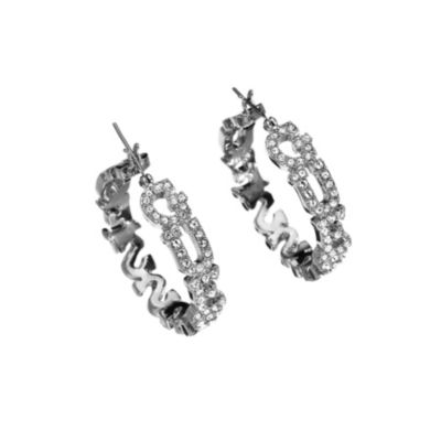 Guess Pave Set Logo Hoop Earrings - Product number 9383794