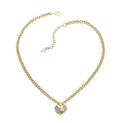 Guess Gold-Plated Stone Set Heart Pendant - Product number 9384006