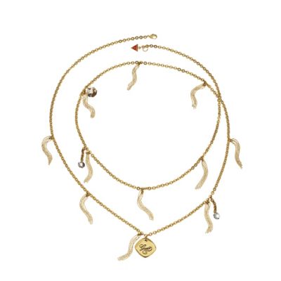 Guess Gold Plated Long Fringe Necklace - Product number 9384367
