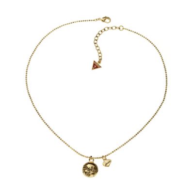 Guess Gold Plated Logo Ball Charm Necklace - Product number 9384391