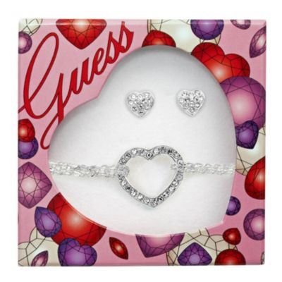 Guess Stone Set Heart Earrings & Bracelet Box Set - Product number 9384510
