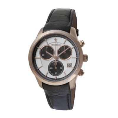 Dreyfuss & Co men's rose gold-plated & leather strap watch - Product number 9388621