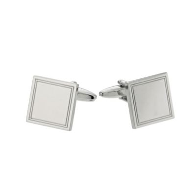 H Samuel Plain Square Cufflinks