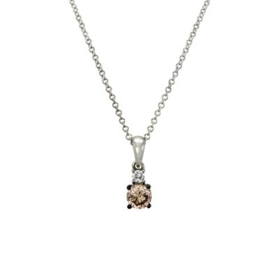 Le Vian 14ct white gold & diamond solitaire pendant - Product number 9391983
