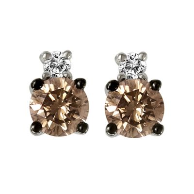 Le Vian 14ct white gold chocolate & white diamond earrings - Product number 9391991
