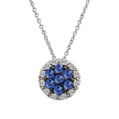 Le Vian 14ct white gold ceylon sapphire & diamond pendant - Product number 9392009