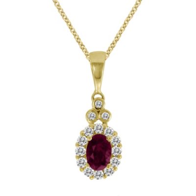 Le Vian 14ct yellow gold ruby & diamond pendant - Product number 9392017