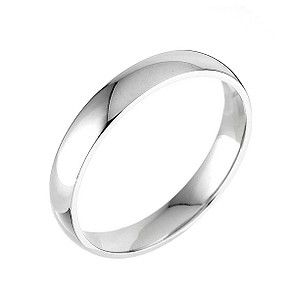 18ct white gold fairtrade 4mm court ring - Product number 9401113