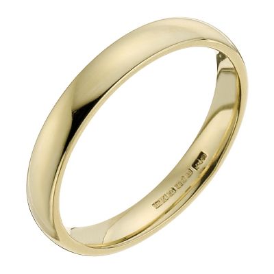 18ct yellow gold fairtrade 3mm court ring - Product number 9402225