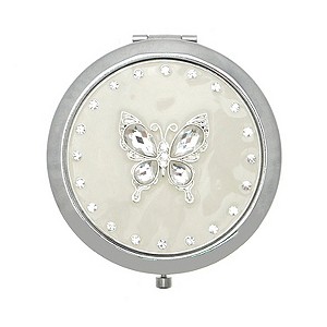 Butterfly Diamante Compact Mirror
