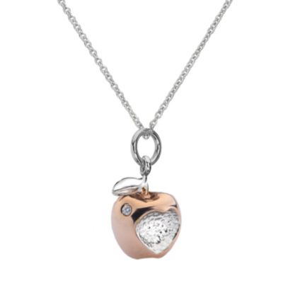 Hot Diamonds silver & 18ct rose gold-plated apple pendant - Product number 9411135