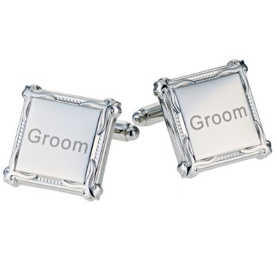 H Samuel Mens Square Heritage Groom Cufflinks