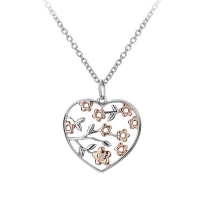 Hot Diamonds silver & rose-gold plated open heart pendant - Product number 9413197