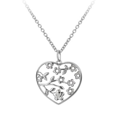 Hot Diamonds small silver open heart diamond pendant - Product number 9413227