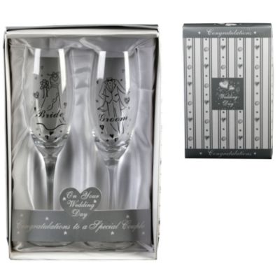 Special Memories Bride and Groom Flute Set