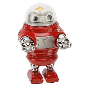 H Samuel Miniature Robot Red Clock