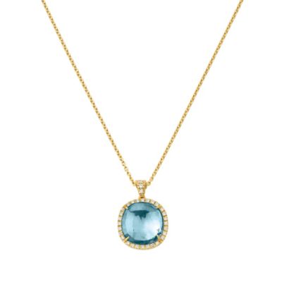 Marco Bicego 18ct yellow gold blue topaz pendant - Product number 9420770